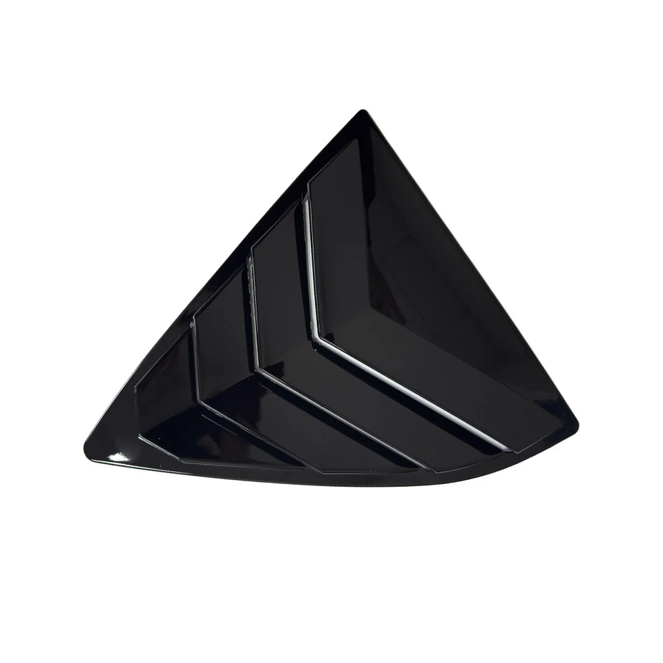 Cubierta de persiana de ventana trasera negra brillante ABS de 2 piezas para Nissan Versa 2013-2018 Foto 3 de 4