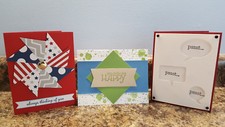 3 Handmade Stampin Up Greeting Cards, All Occasion, Masculine