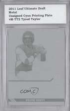 2011 Leaf Ultimate Draft Metal Printing Plate Cyan 1/1 Tyrod Taylor #U-TT2 b2g