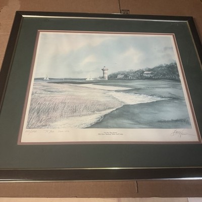 Signed Barry Honowitz ''Go for the Green'' 18th Hole Harbour Town Golf Links