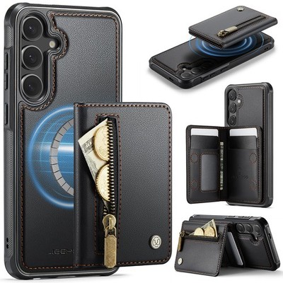 Magnetische Hülle Für Samsung Galaxy S25 Ultra S24 S23 Mit Kartenetui DE