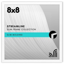 Americanflat 8x8 Picture Frame with Shatter-Resistant Glass - Streamline Collect