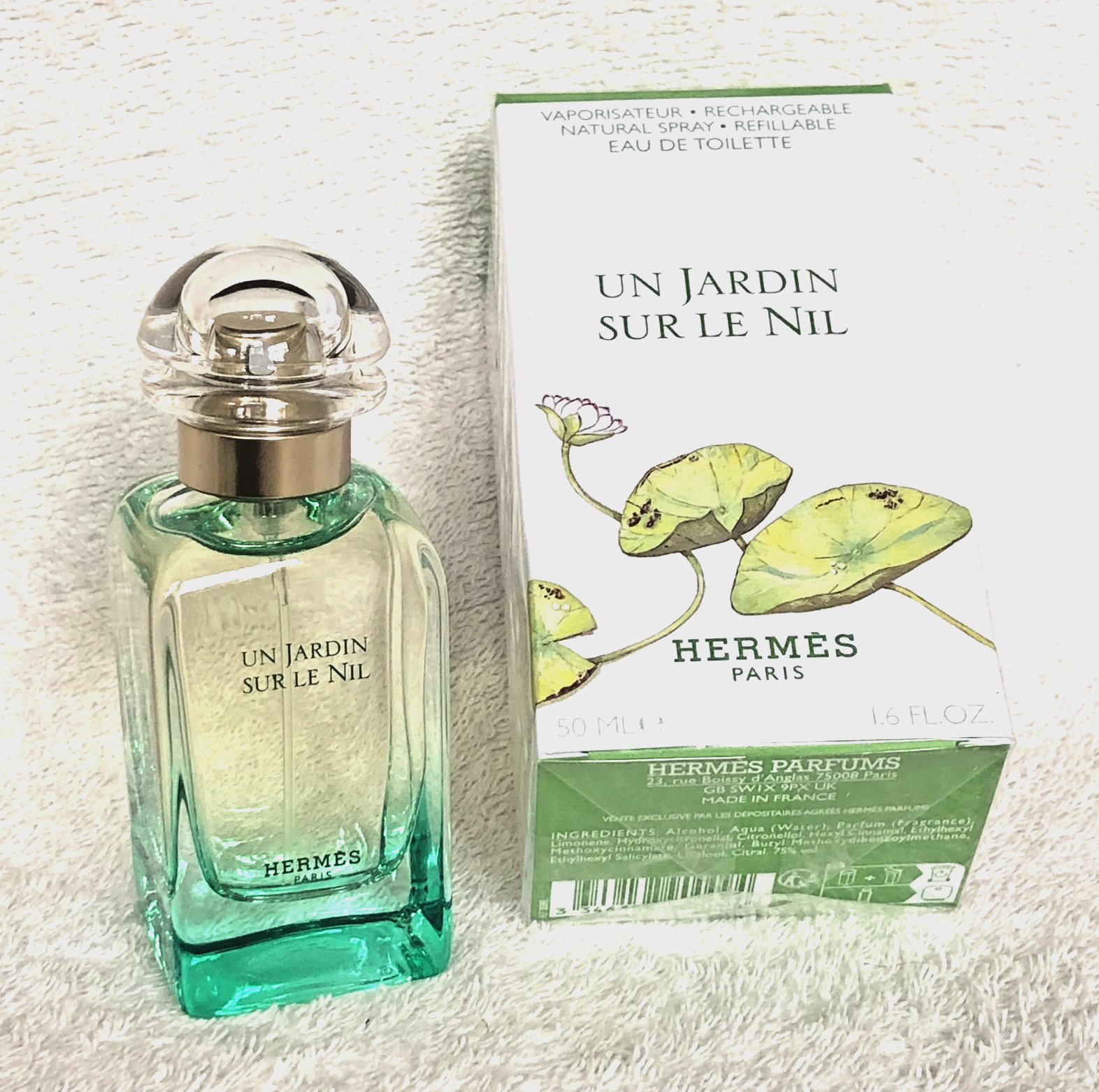 HERMES - UN JARDIN SUR LE NIL - 50ml SPRAY - 100% AUTHENTIC - NEW - FREE POST
