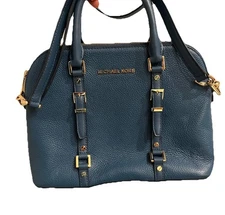 Michael Kors Purse Crossbody Bag Bedford Legacy Blue Top Handle