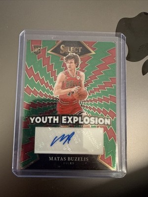 2024-25 Panini Select Matas Buzelis RC Youth Explosion AUTO /49 Green Star SSP