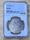 1878 8TF Morgan Dollar NGC MS 60 Philadelphia Silver $1 6486172-009