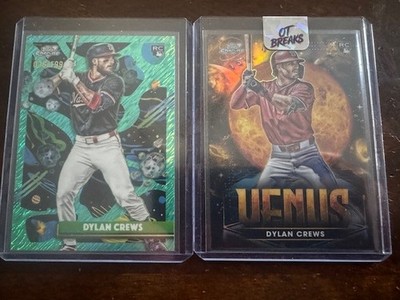 2025 Topps Cosmic Chrome - Planetary Pursuit Dylan Crews Venus SSP, Aqua /99
