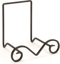 TRIPAR Large Black Metal Stand for Bowls, Plates, Artwork, and more