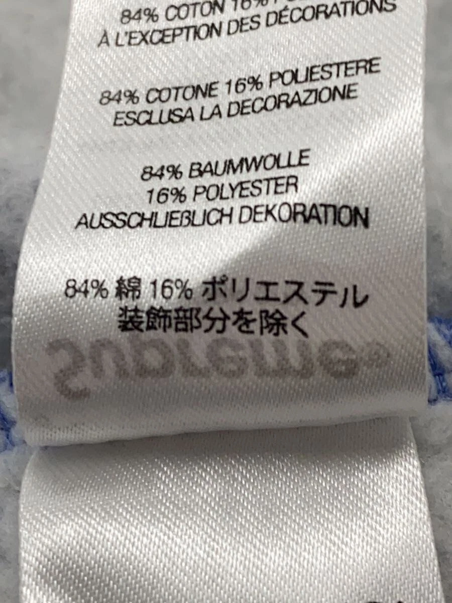 Felpa Supreme con cappuccio L cotone blu tinta unita usata