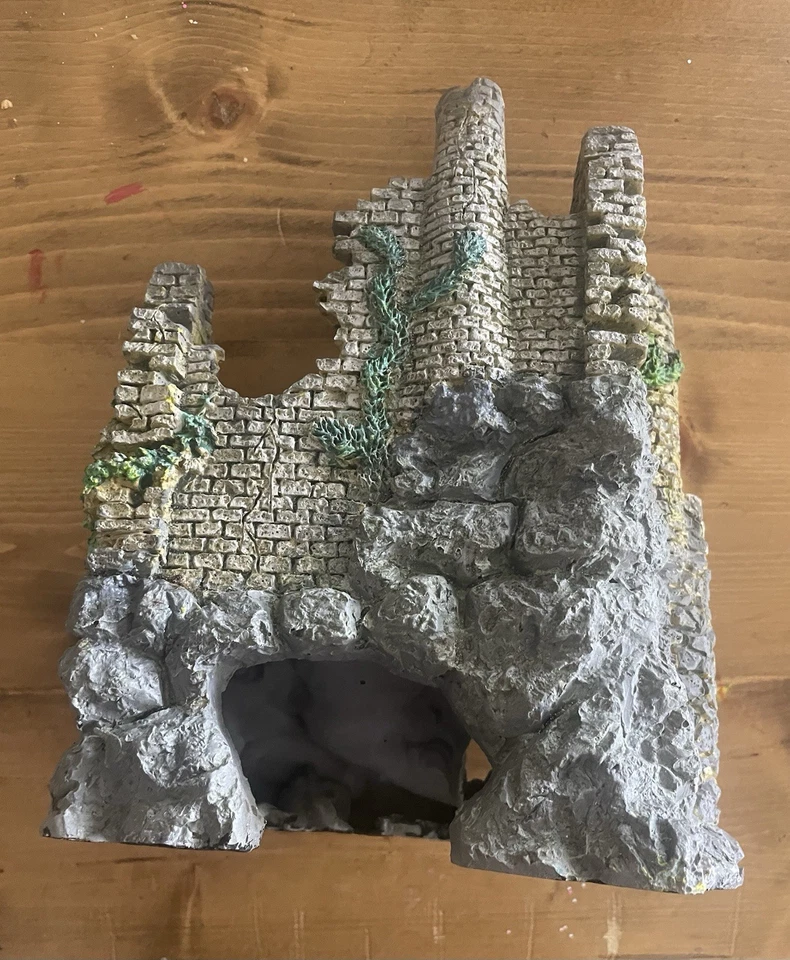 Аквариум заброшенный замок 9 дюймов высотой синяя лента товары для домашних животных 1998 - Изображение 3 из 4