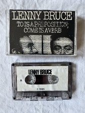 Lenny Bruce: To Is a Preposition, Come Is a Verb. Cassette Tape