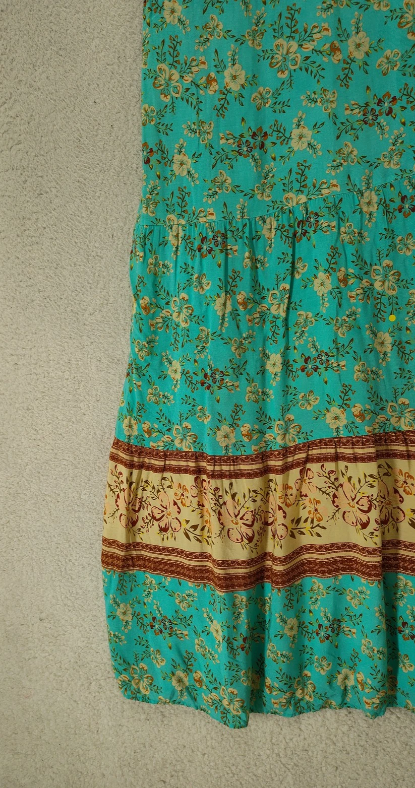 PALM ANGELS Abito moda donna grande boho senza maniche midi spaghetti strap estivo floreale