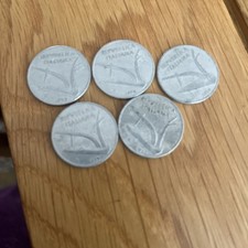 5 coins 1953, 1954 x 2 & 2 x 1955 Italian Republic 10 Lire SPL