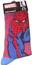 Marvel Spiderman Crew Socks,, Unisex Adult Size 9-13