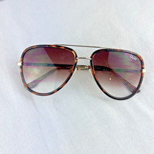 QUAY Aviator Sunglasses Tortoise Rim