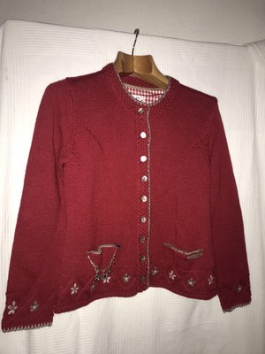 spieth wensky Damen Strick Jacke Gr L Neu Trachten 70% Wolle Dickes Strick