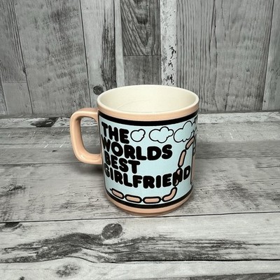Vintage Hornsea The Worlds Best Girlfriend John Clappison Tasse Valentinstag 70er