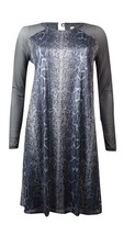 RACHEL Rachel Roy Women's Sequined Long Sleeve Dress (XS, Multi) 889177056238