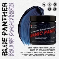 Manic Panic Semi-Permanent Hair Dye BLUE PANTHER 4 fl oz Vegan