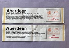 BR Window Destination Label Unused X2 Aberdeen &lsquo;The Cornishman&rsquo; Little Creased