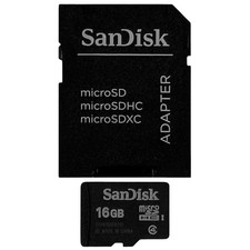 SanDisk 16GB Micro SD Memory Card High Speed Memory W/ SanDisk Adapter