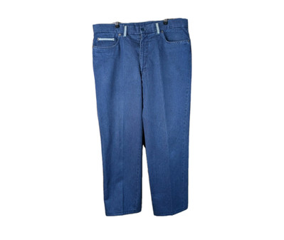 Stefano Ricci Jeans Herren EU 54 Blau Straight Leg Krokodil Akzente Made Italy