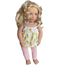 OG Our Generation Doll Battat 18 Blonde Hair Light Skin Blue Eyes Yellow Top