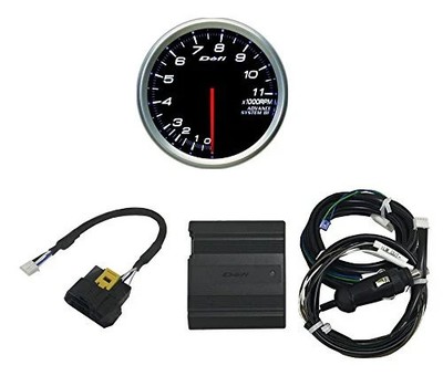 Defi 80mm Advance BF Series WHITE 11,000 RPM Tachometer Gauge Defi DF15702