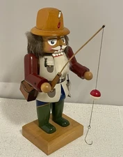 E.M. Merck Signed Old World Christmas Fisherman Nutcracker KWO Germany