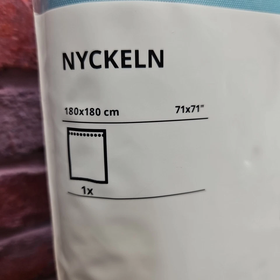 Cortina de ducha Ikea Teal Ombre Nyckeln Foto 3 de 4