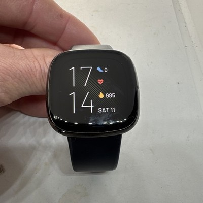 Fitbit Sense Fb-512 Tracker Smartwatch Small Black Magnetic Band Blue Pebble