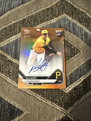 2025 Topps Now Road to Opening Day Paul Skenes Autographed Card 11/25 🔥🔥🔥