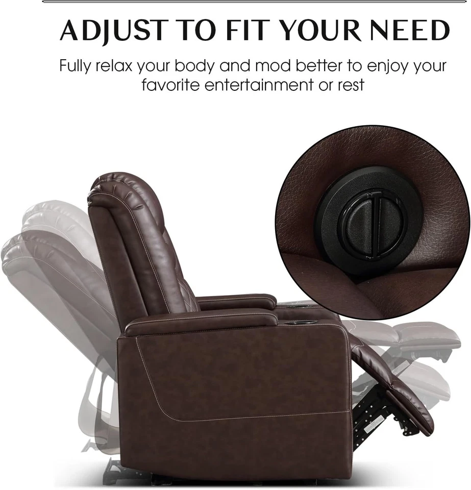 CANMOV Electric Power Recliner Chair with USB Ports and Cup Holders - Image 3 of 4