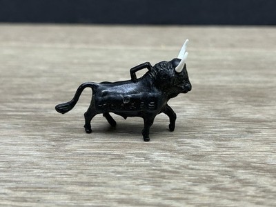 Vintage Torres Bull Spanish Black Plastic Wine Bottle Adornment Charm