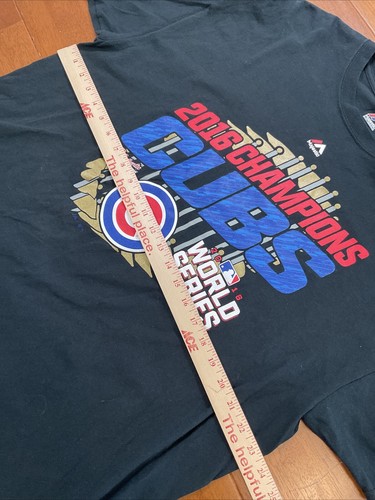 Maglietta Chicago Cubs Majestic 2016 World Series Champions Parade Nera MLB XL - Foto 5 di 7