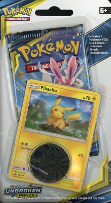 Unbroken Bonds Eevee or Pikachu Checklane Blister Booster Pack