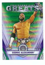 CEDRIC ALEXANDER 2021 WWE TOPPS CHROME CRUISERWEIGHT GREATS GREEN REFRACTOR /99
