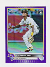2022 TOPPS CHROME PURPLE REFRACTOR CJ ABRAMS SAN DIEGO PADRES ROOKIE