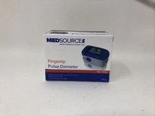 NEW MEDSOURCE Fingertip Pulse Oximeter Fingertip, Blue OLED Display - MS-74002