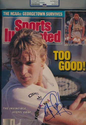 1989 Sports Illustrated Cover Steffi Graf signed auto PSA/DNA Crisp Signature - Picture 2 of 5