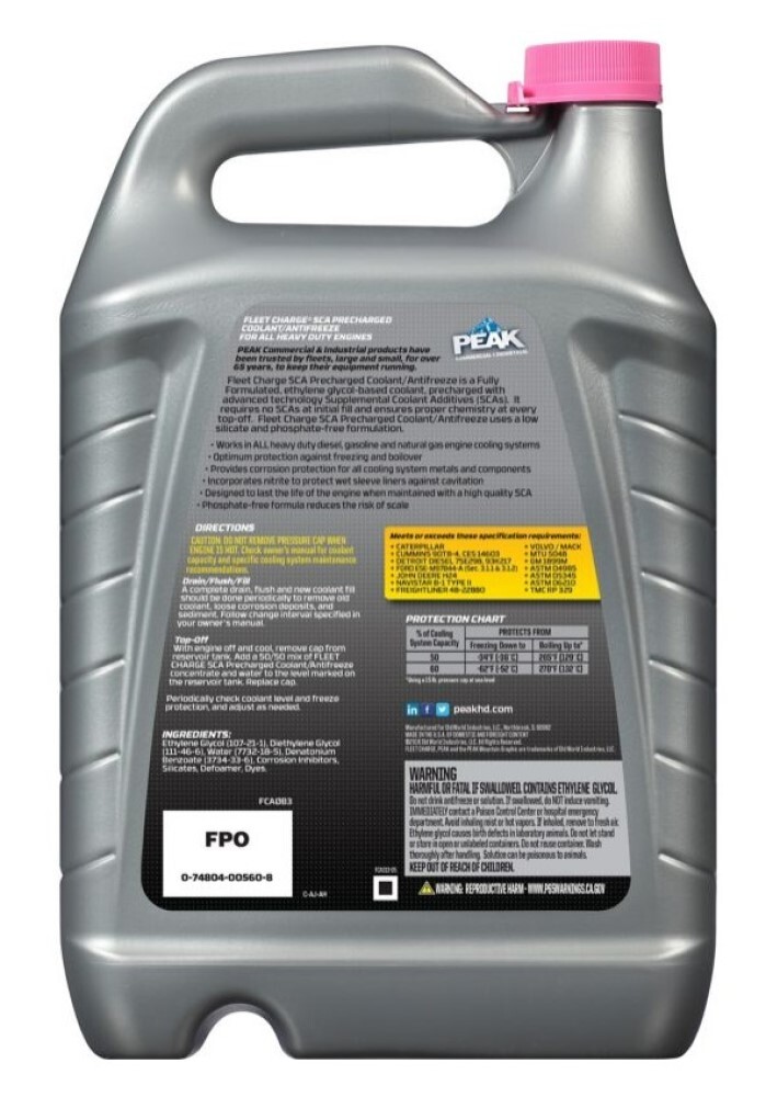 Peak FCA0B301 Fleet Charge SCAPrecharged Formulated Antifreeze
