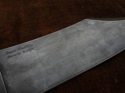 Custom Handmade 5160 Spring Steel Aged Juan Padillo Bowie Knife, Replica - Picture 9 of 10