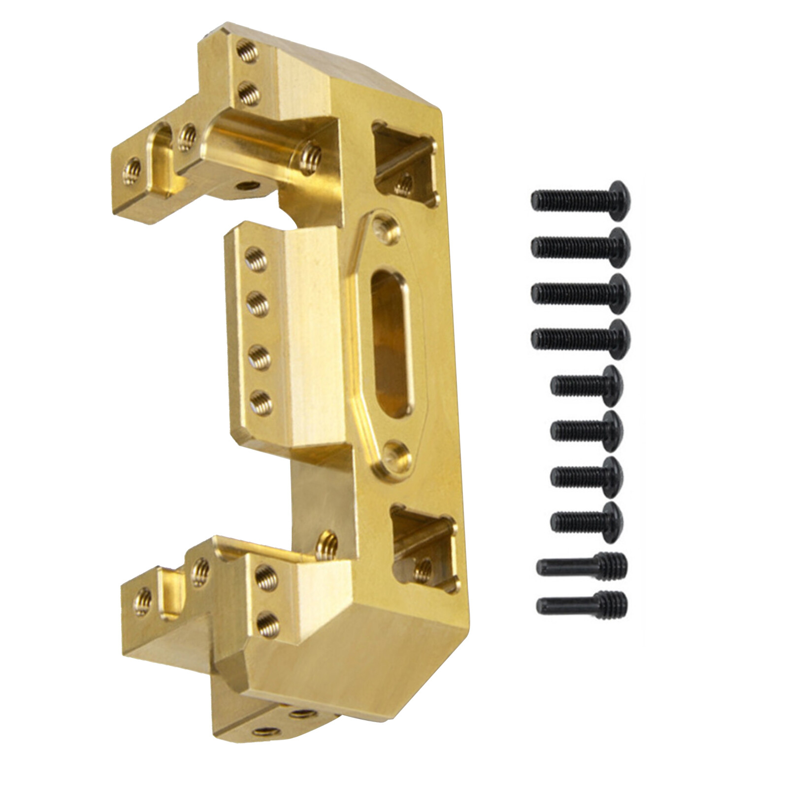 INJORA Brass Front Bumper Weight For Axial SCX10 II RC Crawler - 85g Servo Mount Upgrade Part