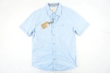 ORIGINAL WEATHERPROOF VINTAGE BLUE MEDIUM DOTTED SHORT SLEEVE BUTTON FRONT SHIRT