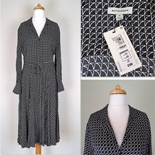 M&S Autograph Shirt Dress Size UK 14 Black & White BNWT RRP £59 Smart Casual