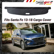 Rear Trunk Retractable Cargo Cover Shade Shield Fits Hyundai Santa Fe/XL 2013-18