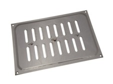 New 2 X Bright Chrome Hit And Miss Vent Ventilation Grille Covers 9 X 6 Inch - O