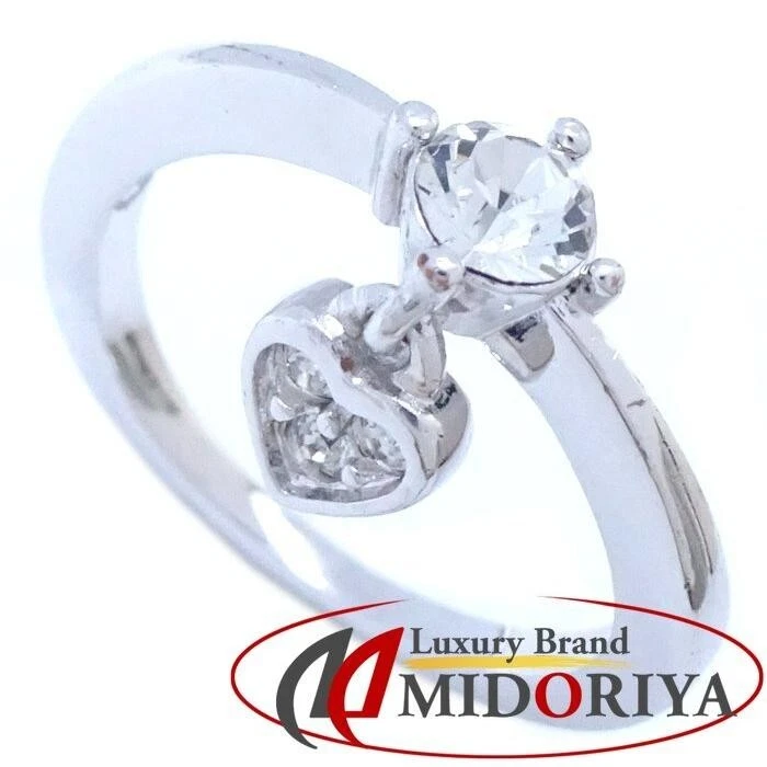 Anello A Cuore SWAROVSKI In Cristallo Misura 10.5 In Argento Placcato Gioielli - Immagine 2 di 4