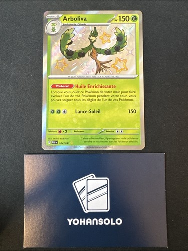 Carte Pokemon ARBOLIVA 104/091 HOLO SHINY EV4.5 Destinées de Paldea PAF FR NEUF