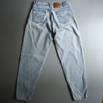 Levi's 560 Jeans Loose Fit Tapered Leg Tag 34 measure 32 Light Wash Vtg Faded